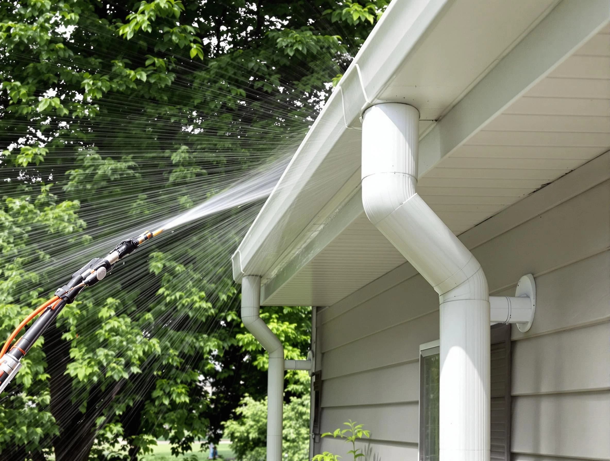 Cleared gutters by Brecksville Roofing Company for a clean drainage system in Brecksville, OH