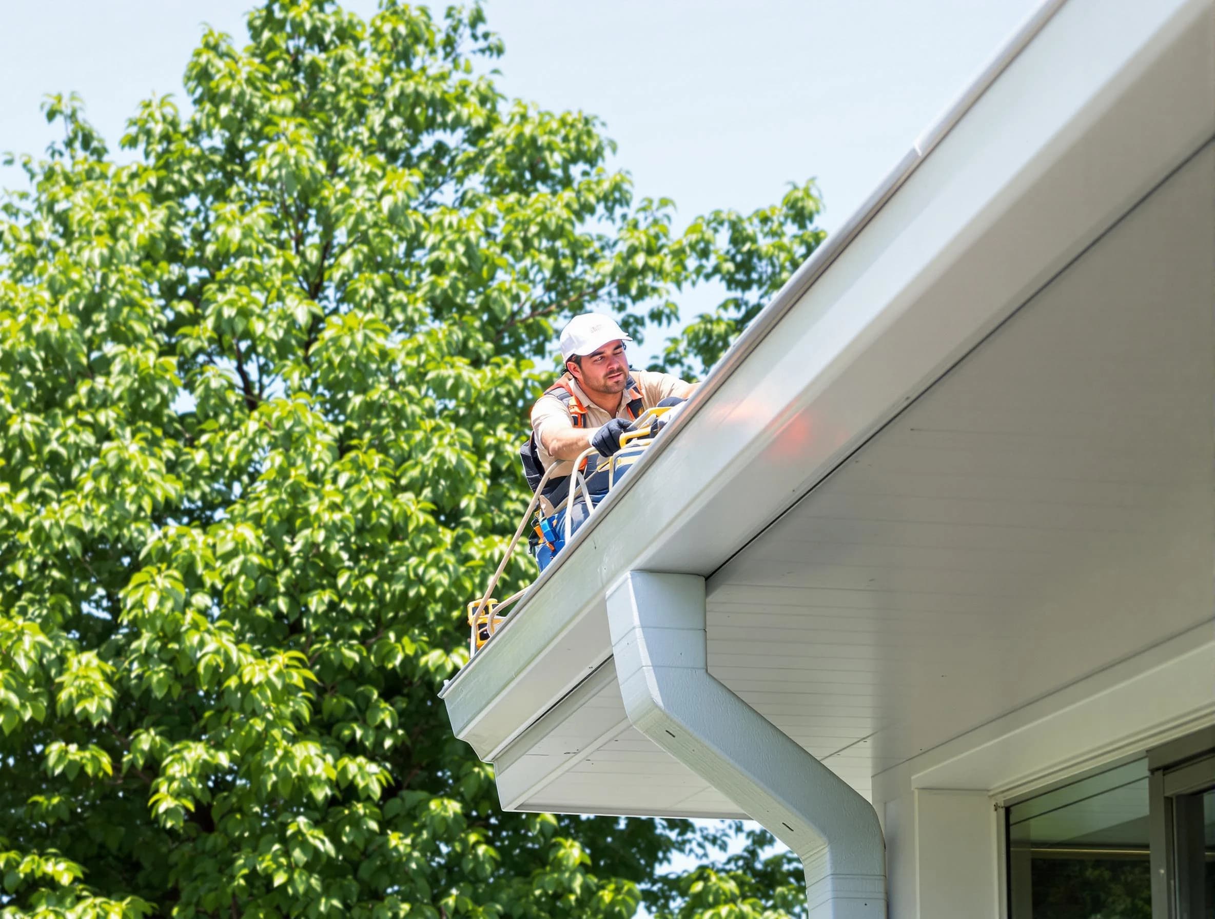 Brecksville Roofing Company expert examining roof shingles in Brecksville, OH